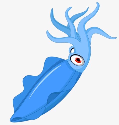 478x500 Blue Cartoon Squid, Cartoon, Blue, Squid Png Image And Clipart