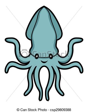 368x470 Squid Vector