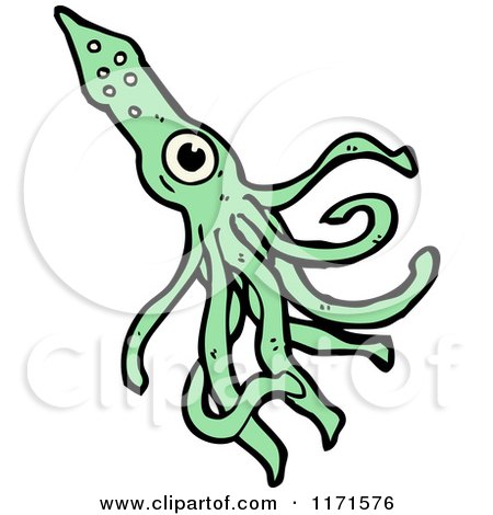 450x470 Cartoon Squid By Lineartestpilot