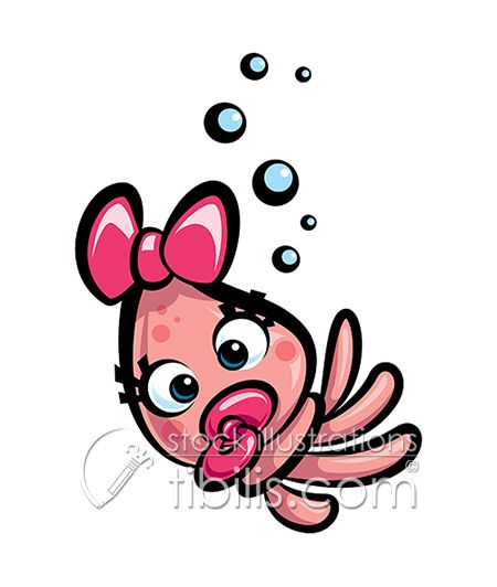 450x532 Cartoon Baby Girl Squid
