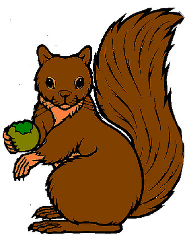 375x500 Squirrel Clipart