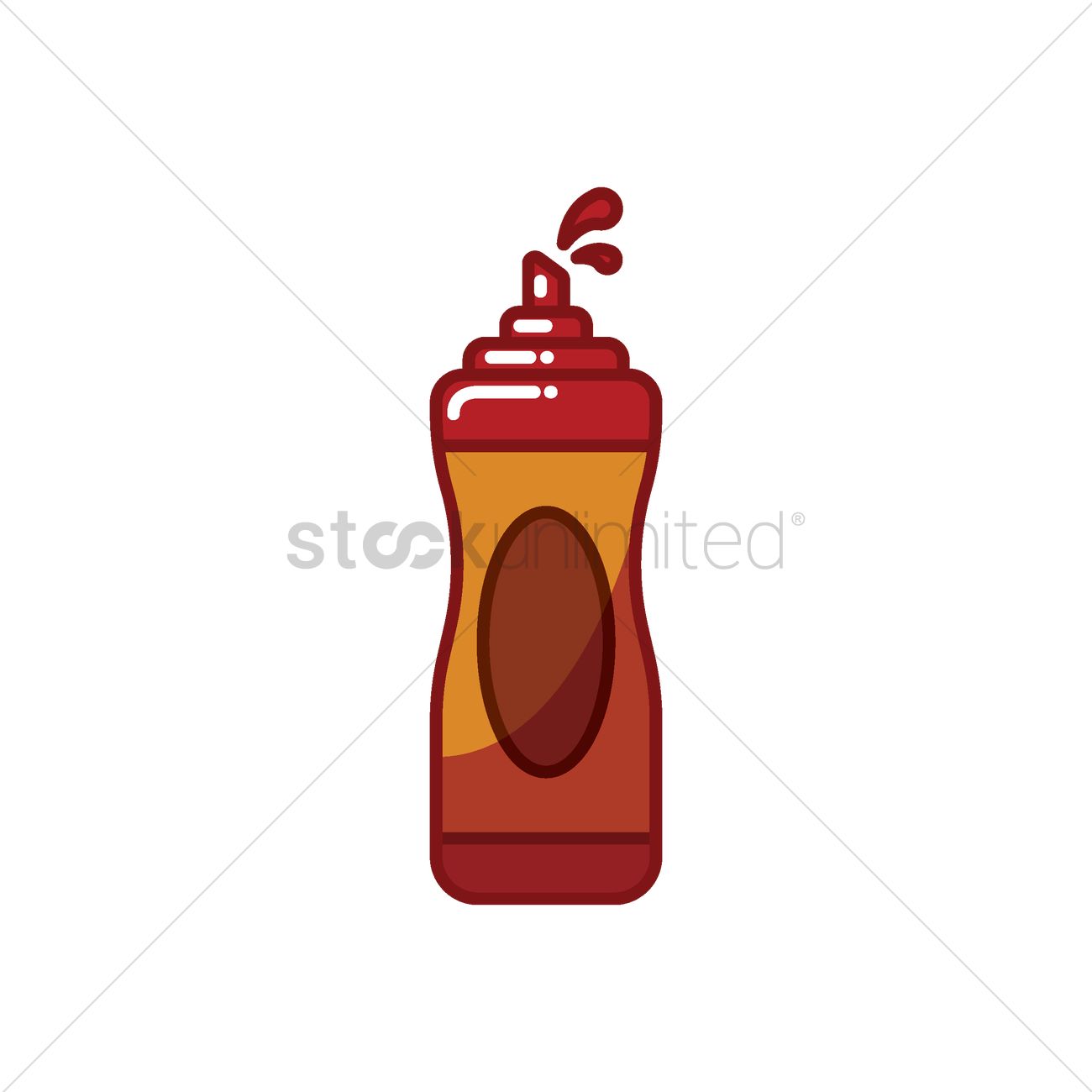1300x1300 Sauce Bottle Vector Image
