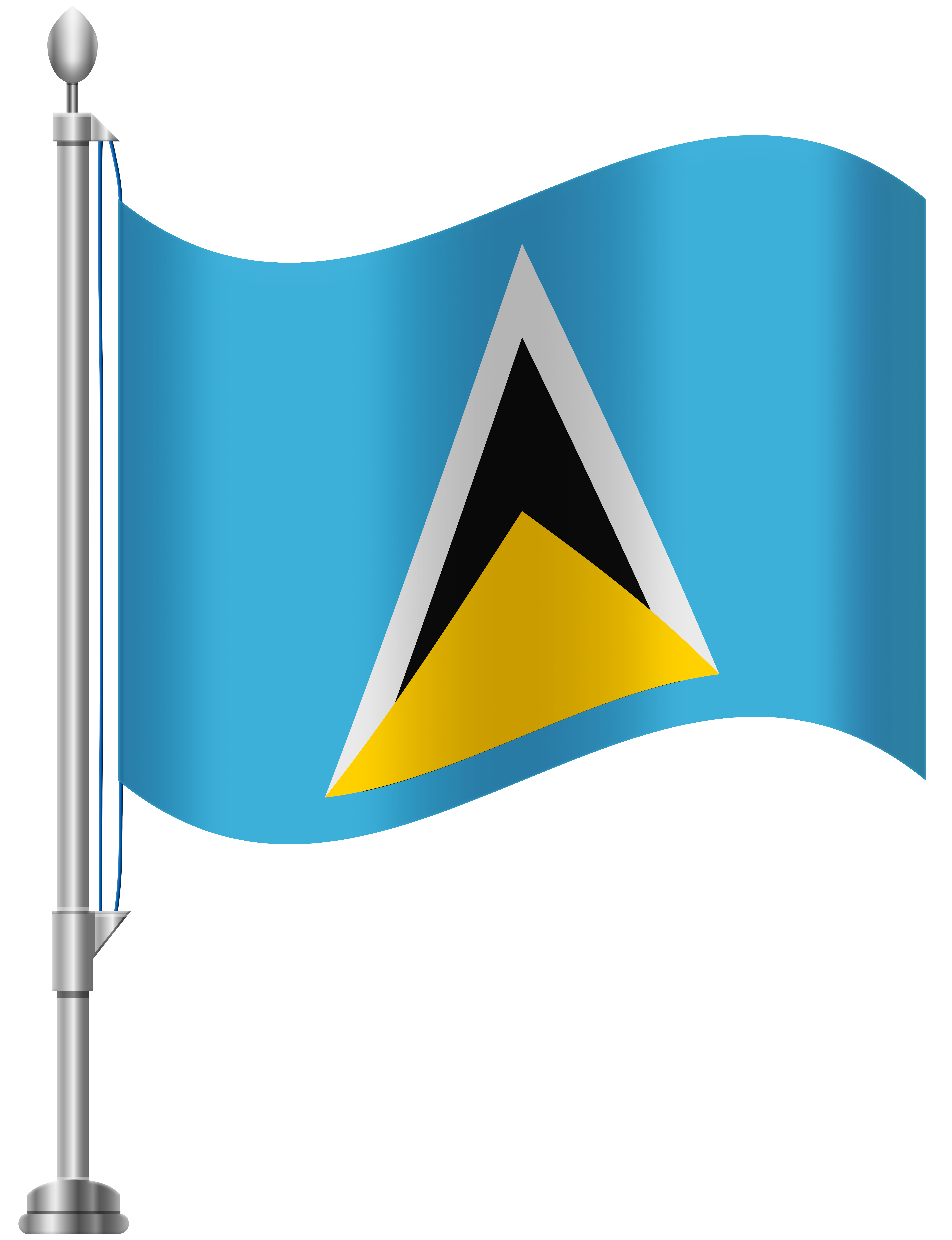 6141x8000 St Lucia Flag Png Clip Art