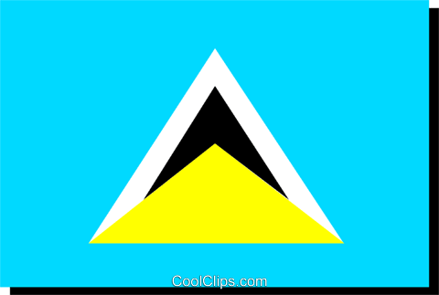 480x323 St. Lucia Flag Royalty Free Vector Clip Art Illustration Worl0242