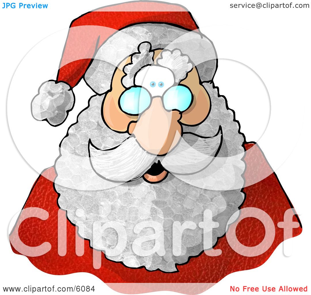 1080x1024 Santa Claus' Face Clipart Picture By Djart