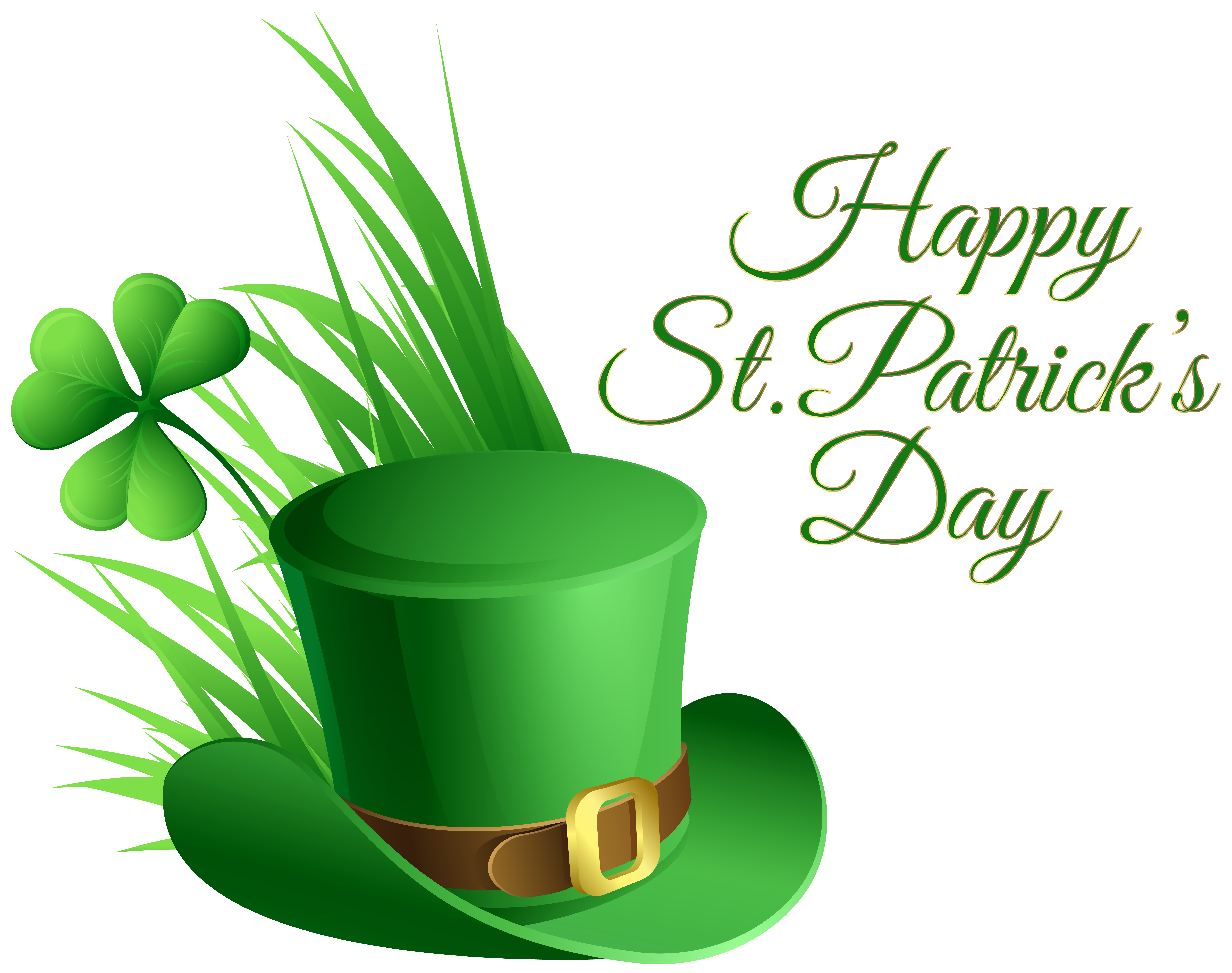 7246x5723 Rosa, Hat, Green St Patrick Day Clip Art