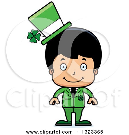 450x470 Clipart Of A Cartoon Happy Hispanic Irish St Patricks Day Boy