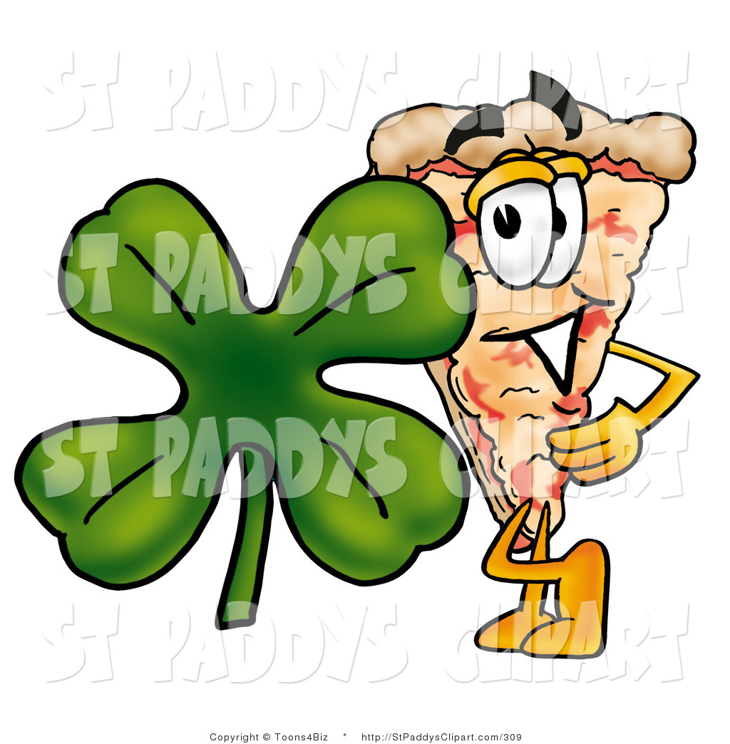 1024x1044 Cliprt Of St Patricks Day Slice Of Pizza Character