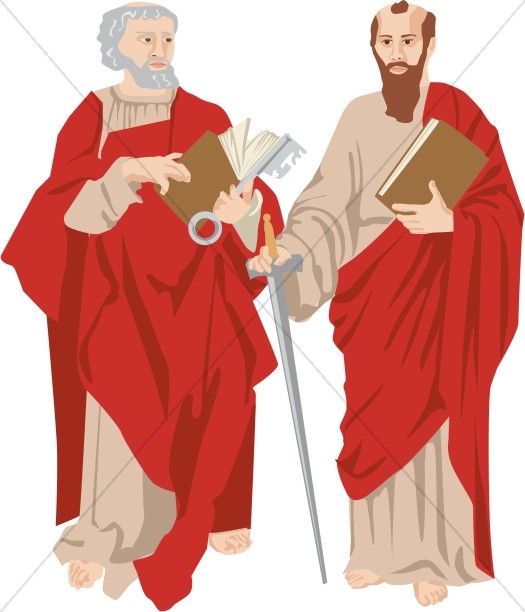 525x612 Feast Of St. Peter And St. Paul New Testament Clipart
