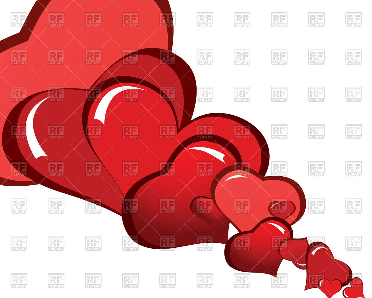 1200x960 St. Valentine Day Abstract Background With Hearts Royalty Free