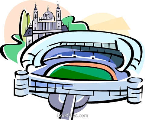480x396 Spain Bernabeu Stadium Madrid Royalty Free Vector Clip Art