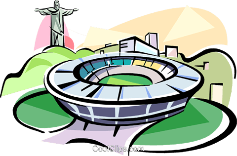 480x316 Brazil Maracana Stadium Rio De Janeiro Royalty Free Vector Clip