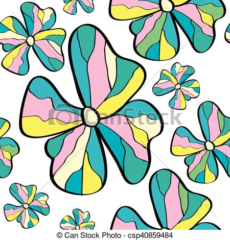 450x470 Flower Stained Glass Seamless Pattern. Colorful Flower Vector