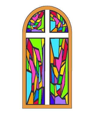 297x400 Church Window Clipart Stained Glass Clipart Catholic Religion 19
