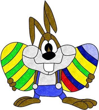 350x387 Bunny Clipart Stained Glass