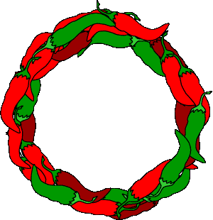 300x310 Chili Peppers Wreath Graphic, Free Christmas Clip Art Stained