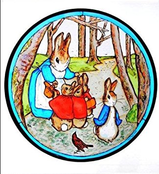 325x355 Bunny Clipart Stained Glass