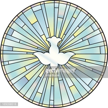 414x414 Holy Spirit Stained Glass Window Premium Clipart