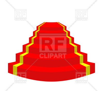 400x354 Red Carpet On Stairs Royalty Free Vector Clip Art Image