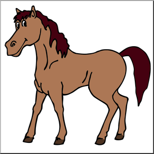 304x304 Clip Art Cartoon Horse Stallion Color I Abcteach