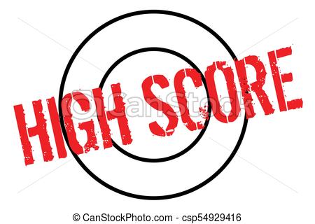 450x320 High Score Typographic Stamp. Typographic Sign, Badge Or Vector