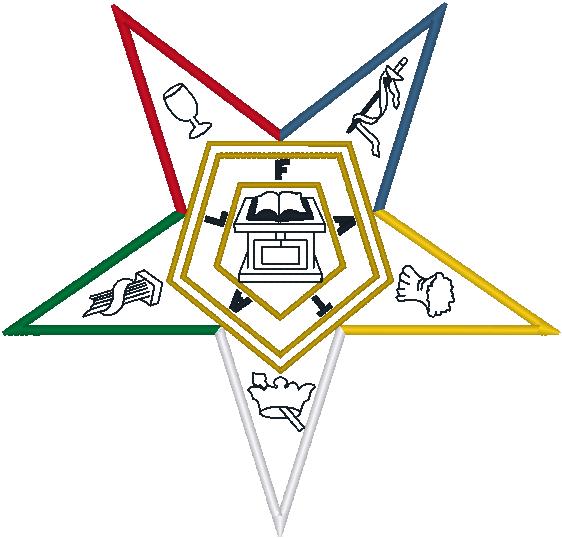 562x538 Opulent Order Of Eastern Star Clipart Oes Flag