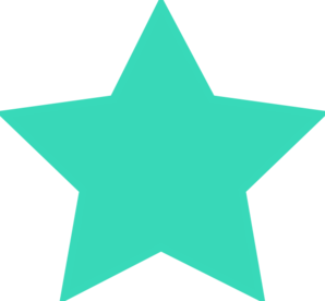 298x276 Turquoise Star Clip Art