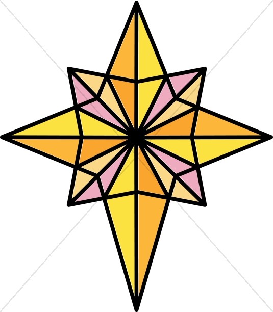 535x612 Bright Star Of Bethlehem Clipart Christian Star Clipart
