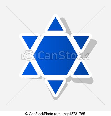 450x470 Shield Magen David Star Inverse. Symbol Of Israel Inverted