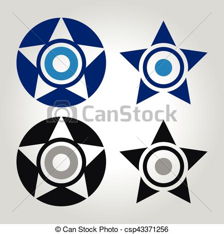 450x470 Star And Evil Eye Logo Vector Illustration Clipart Vector