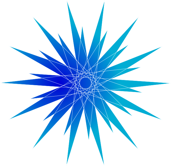 600x585 Blue Stars Clipart Free