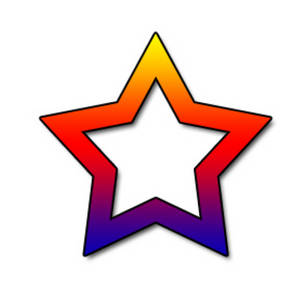300x300 Free Clipart Picture Of An Open Rainbow Star