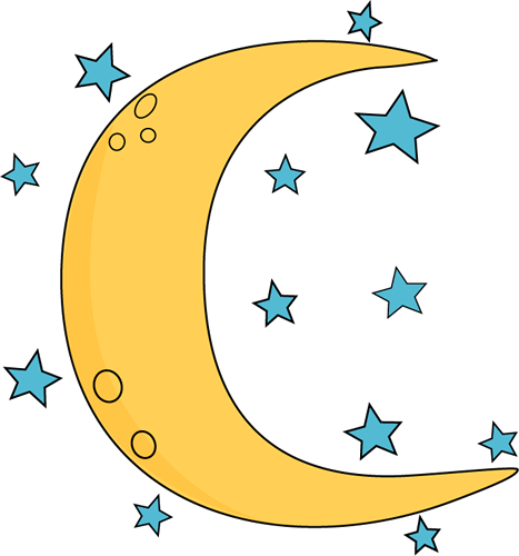 467x500 Moon And Stars Clipart