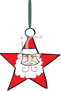 234x350 Santa Claus Star Shaped Ornament