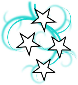 276x299 Teal And White Tattoo With Stars Clip Art
