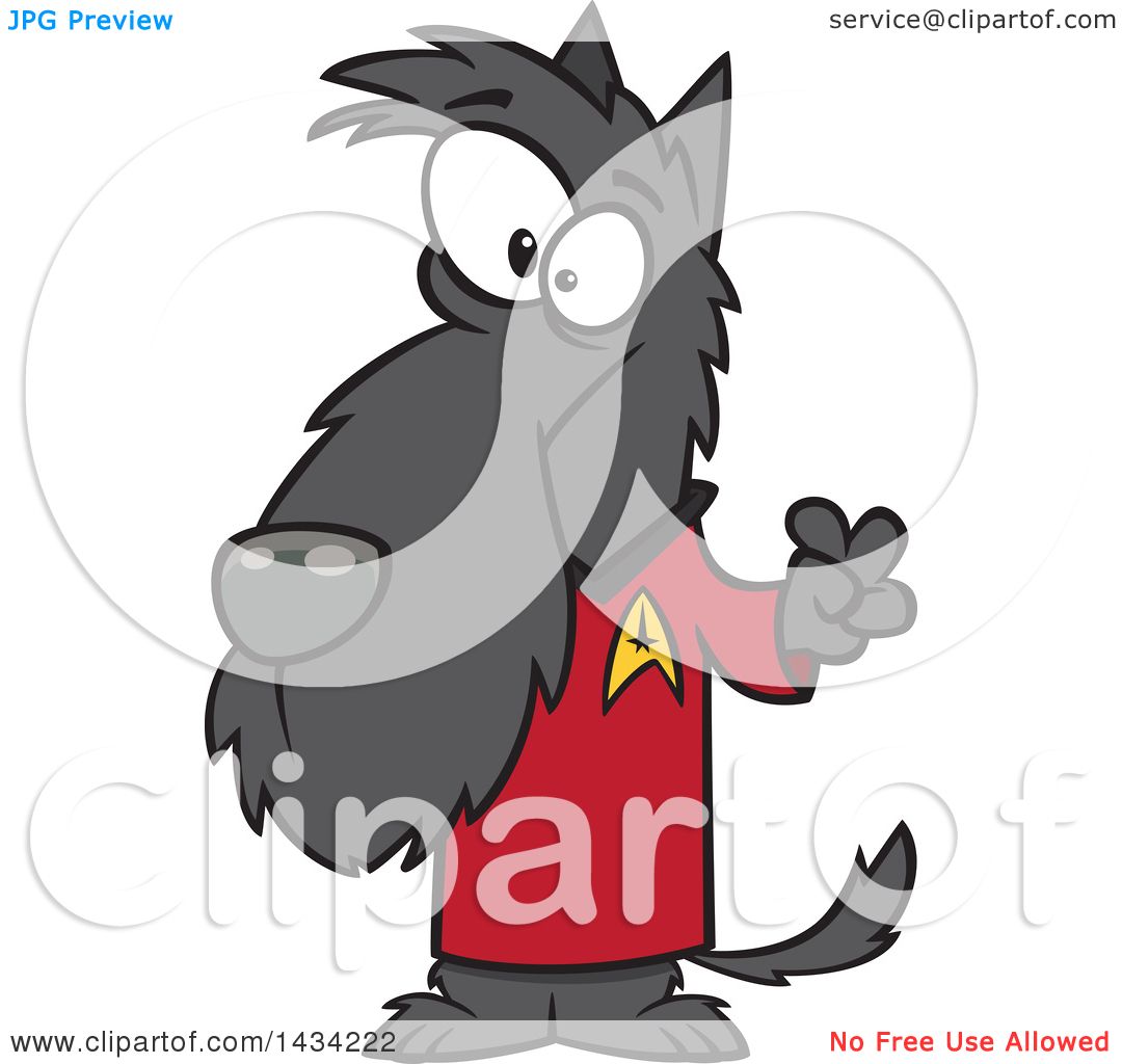 1080x1024 Clipart Of A Cartoon Scottie Dog In A Star Trek Shirt