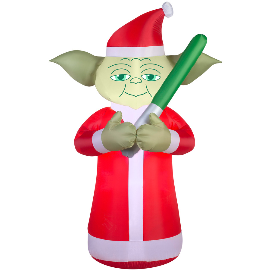 900x900 Shop Gemmy 6 Ft X 2.29 Ft Lighted Star Wars Yoda Christmas