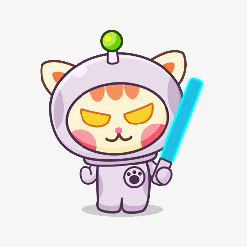 500x500 Cat Holding A Laser Sword, Lightsaber, Kitty, Spacesuit Png Image