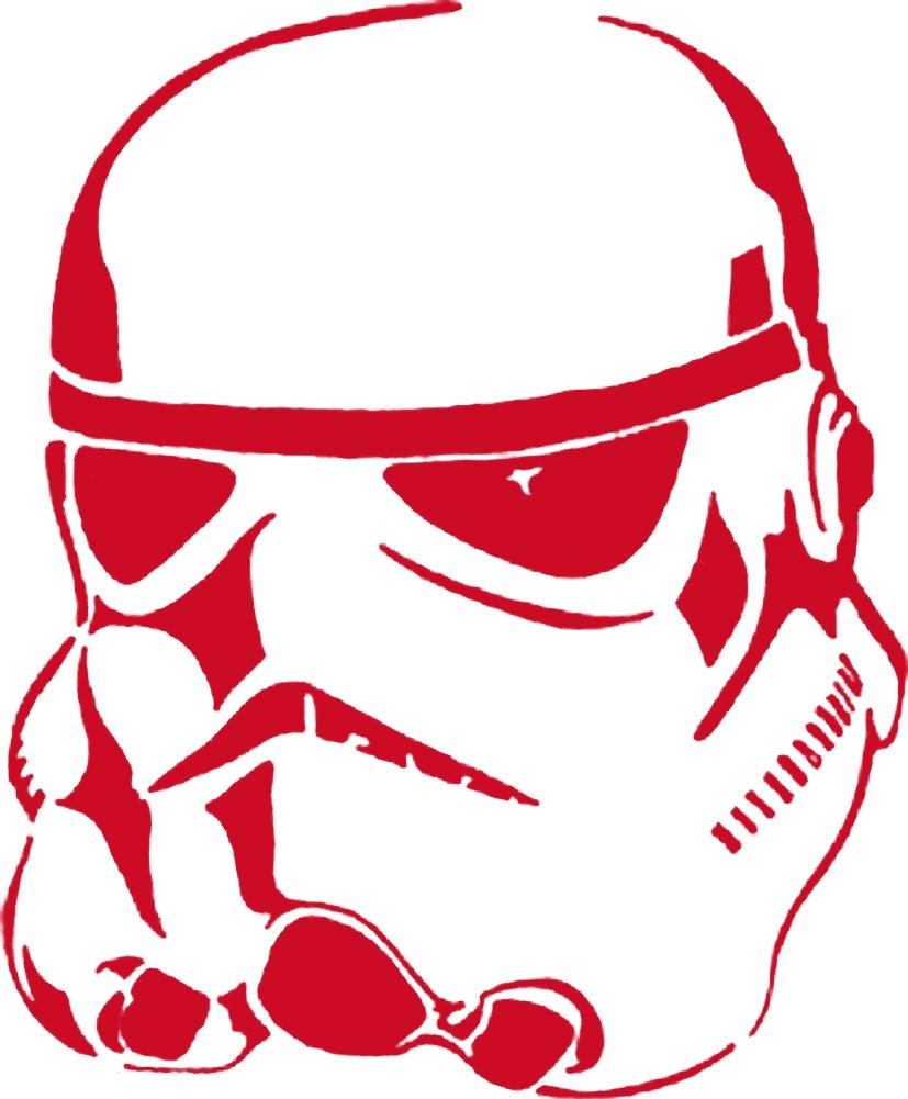 827x1001 Star Wars Storm Trooper Head Rub On Sticker