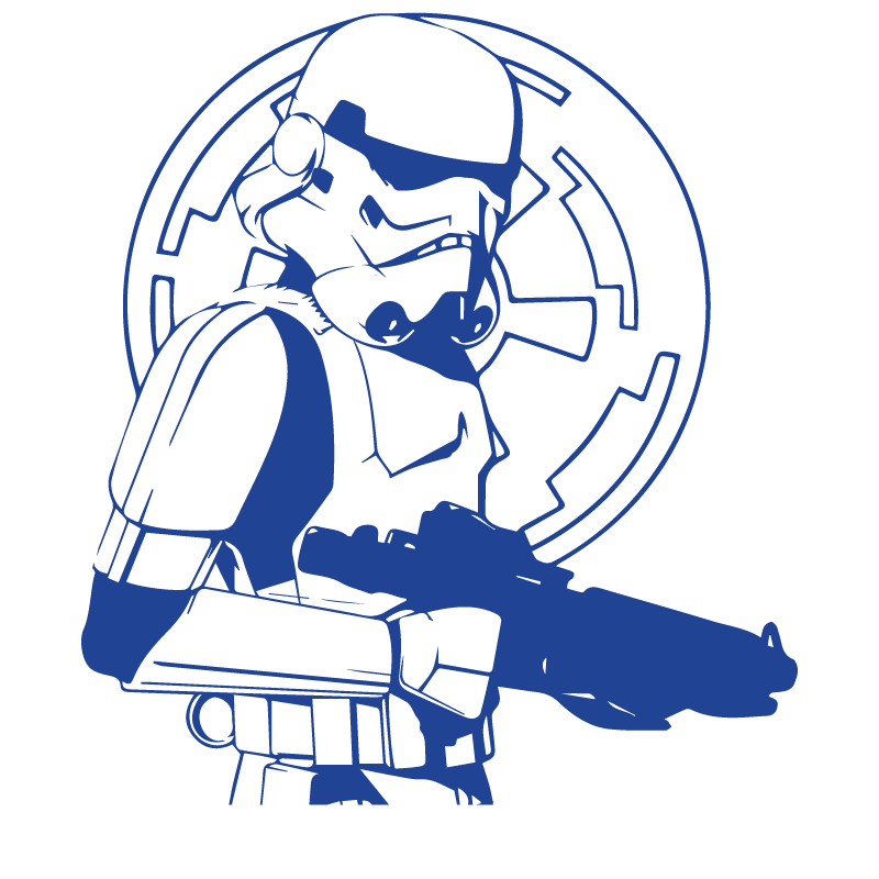 800x800 Vinilo Star Wars. Stormtrooper Cuerpo Star