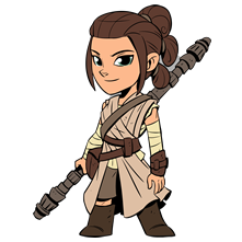 221x221 Rey Star Wars Clipart