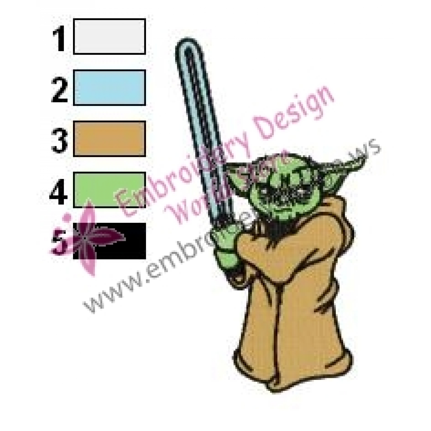 1500x1500 Star Wars Yoda Master 10 Embroidery Design