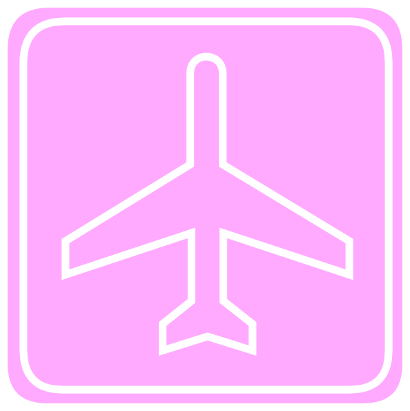 594x595 Pink Plane Clip Art