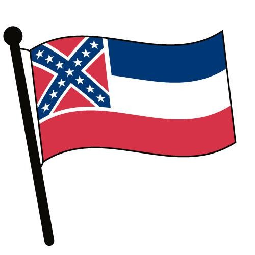 500x500 Mississippi Waving Flag Clip Art