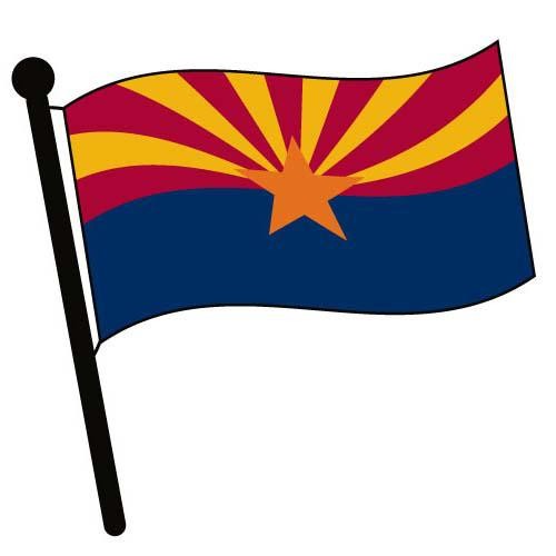 500x500 Arizona Waving Flag Clip Art