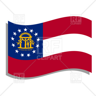 400x400 Georgia State Flag Royalty Free Vector Clip Art Image