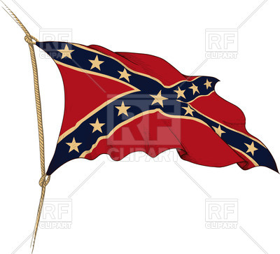 400x363 Old Flag Of The Confederate States Of America On Wind Royalty Free