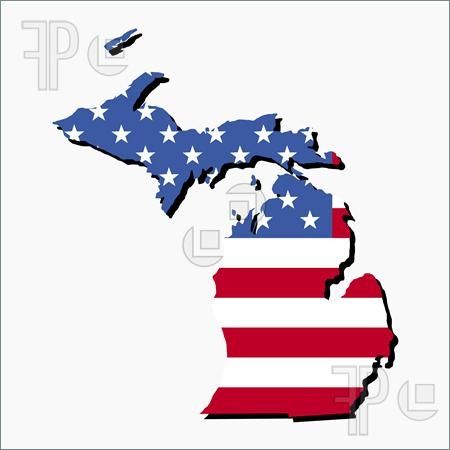 450x450 New Michigan Clip Art Map