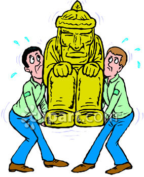 284x350 Royalty Free Clip Art Image Movers Moving A Statue