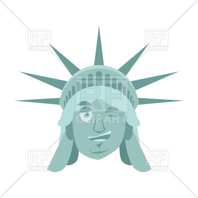 400x400 Statue Of Liberty Winks Emoji Royalty Free Vector Clip Art Image